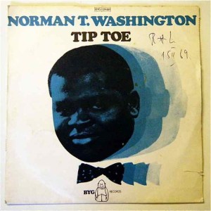 Norman T. Washington on the single cover of Tip Toe